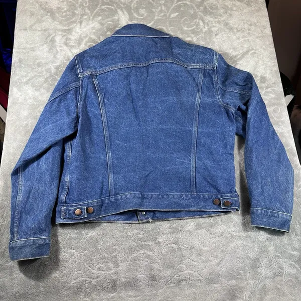 VTG Nutmeg Mills Denim Jacket Womens Large Trucker Heavyweight Retro 90s Y2K USA - Image 7