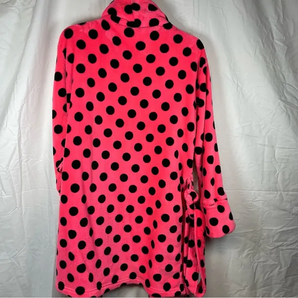 Pink Victoria’s Secret Polka Dot Robe SZ:XS/S - Image 3