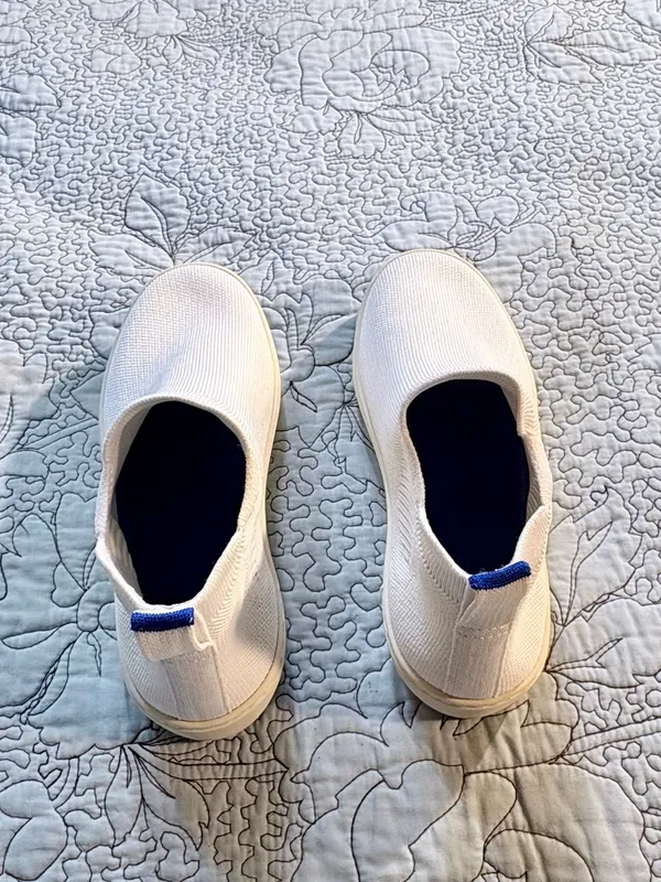 💥Rothy’s The Chelsea White Knit Slip-On Sneaker Boots Women’s Sz 6.5🧡 - Image 3