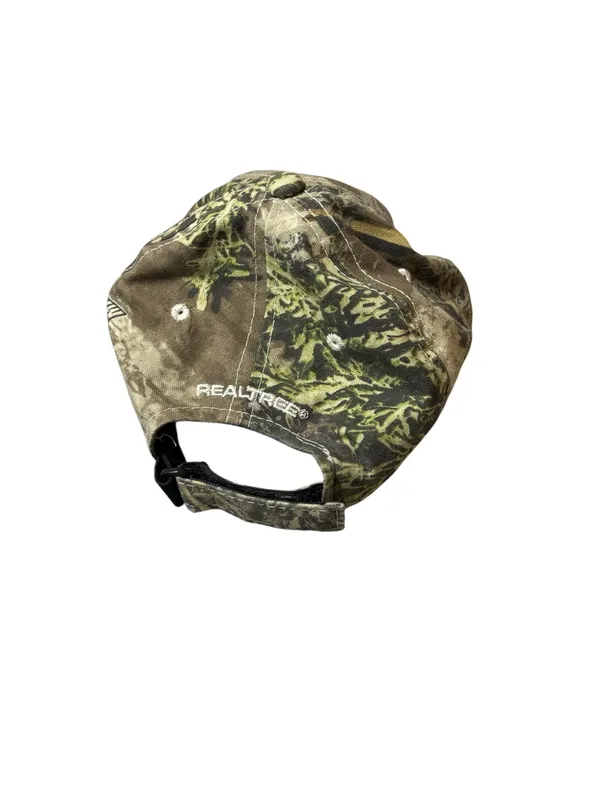 Realtree Womens Camo Hat Pink Embroidered Logo Strapback Hunting Cap Adjustable - Image 3
