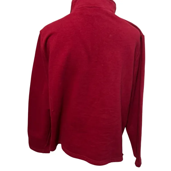 Breckenridge Sweatshirt Womens LG Red Embroidered Beaded VTG Cottagecore Camping - Image 7