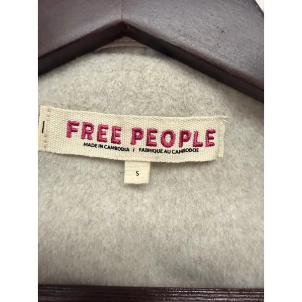 Free People Mina Coat Oatmeal Heather Oversized Shawl Collar Jacket Small - Image 4