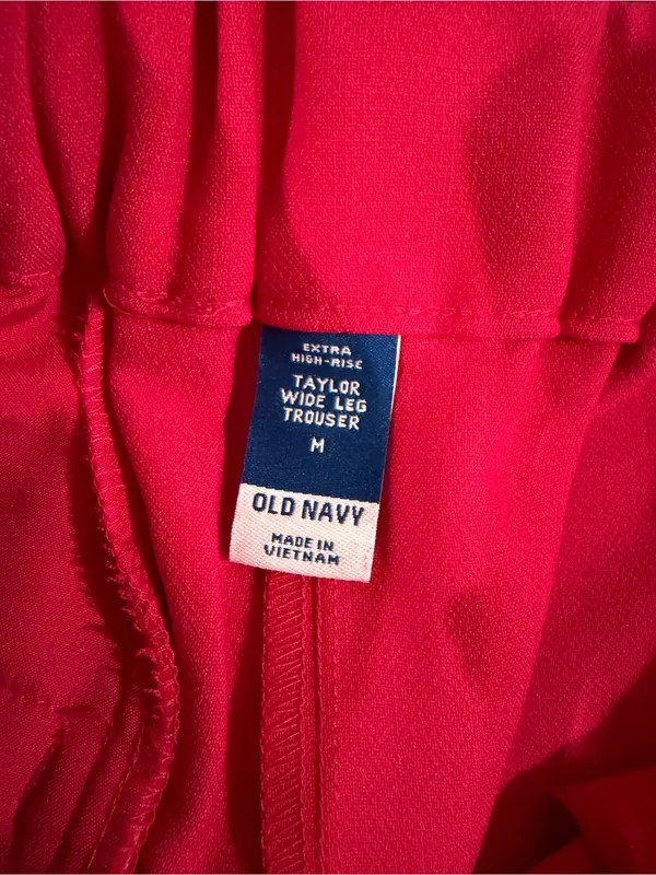 Old Navy Extra High-Rise Taylor Wide Leg Trouser Pants Hot Pink Barbie Medium - Image 4
