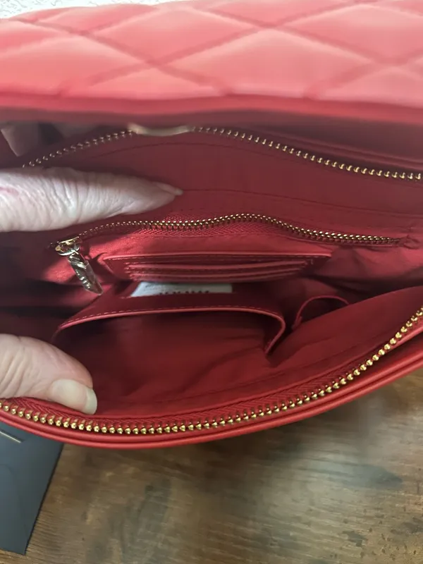 Mode red quilted shoulder bag - Image 6