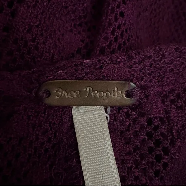 Free People maroon and Black enroidered sheer Jocelyn tunic top - Image 16