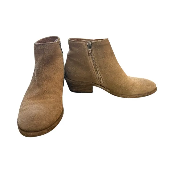 Frye Womens Booties Size 6 Tan Leather Side Zip Boots - Image 4