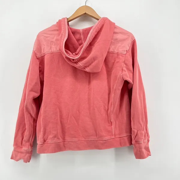 Tommy Bahama Sunray Cove Hybrid Pullover‎ Sweatshirt Coral Cotton V Neck Medium - Image 5