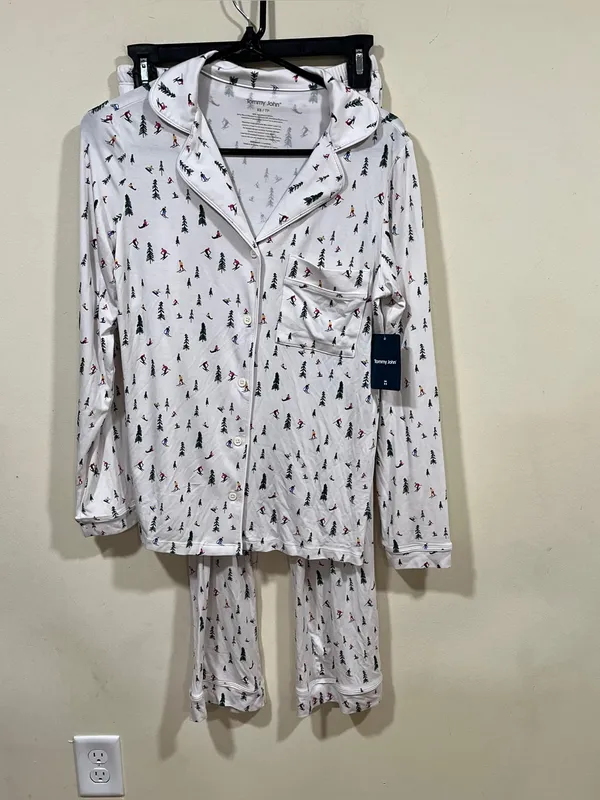 NWT Tommy John Downtime Printed Pajama Set ski mountain size XS - Image 4