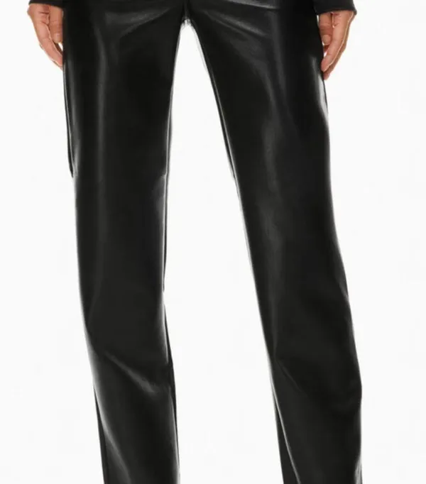 Aritzia Wilfredthe Melina high waist vegan leather pants black 4 - Image 2