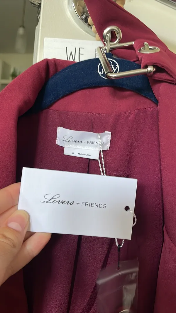 Lovers + Friends Revolve Wine Red Blazer - Image 3