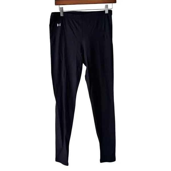 Under Armour Women's Black‎ Leggings Athletic Stretch Activewear - Image 2