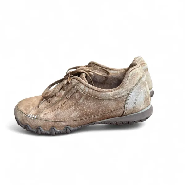 Skechers Relaxed Fit Bikers Curbed Suede Sneakers Womens 8.5 Brown Comfort - Image 2