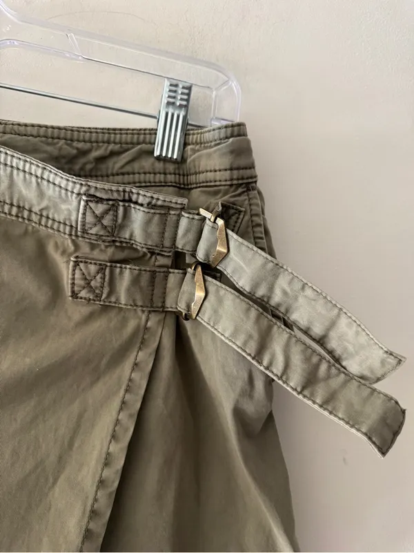 Anthropologie Hei Olive Green Cargo Utility‎ Skort - Image 4
