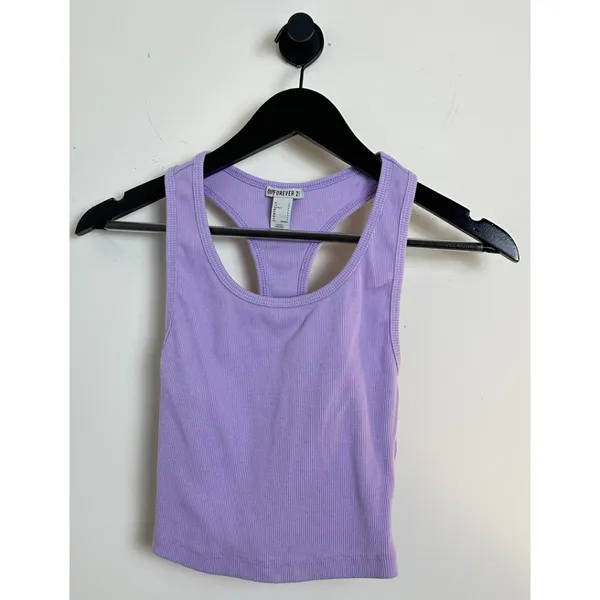 FOREVER 21 Essential Racer Tank in Purple Size Small - Image 2
