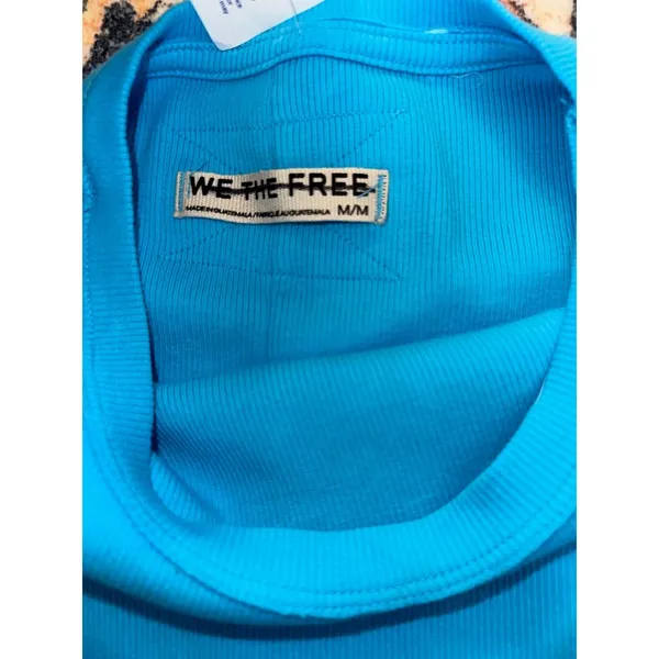 We the free aqua blue shirt - Image 2