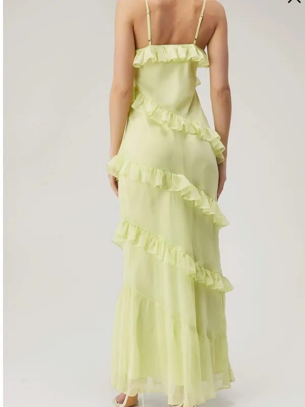 Nasty Gal Tiered Ruffle Chiffon Maxi Dress - Image 2