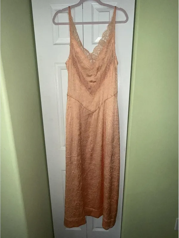 Free People Maybe Forever Maxi Dress in Peach - Image 2