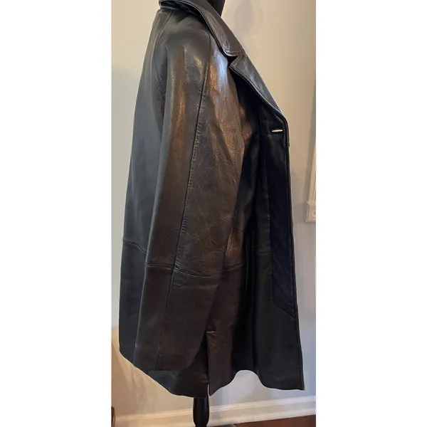 Leather Limited Black Button Buttersoft Leather Jacket Mob Wife Women’s Medium - Image 3