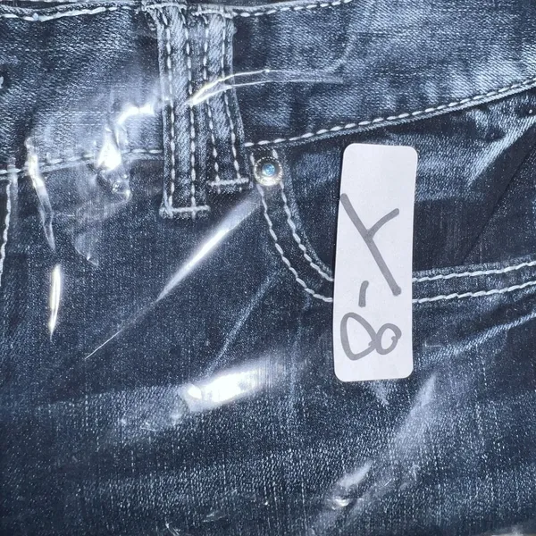 Rhythm In Blues Jeans Womens 10 Blue Denim Capri Rolled Hem Mid Rise Bling‎ Y2K - Image 11