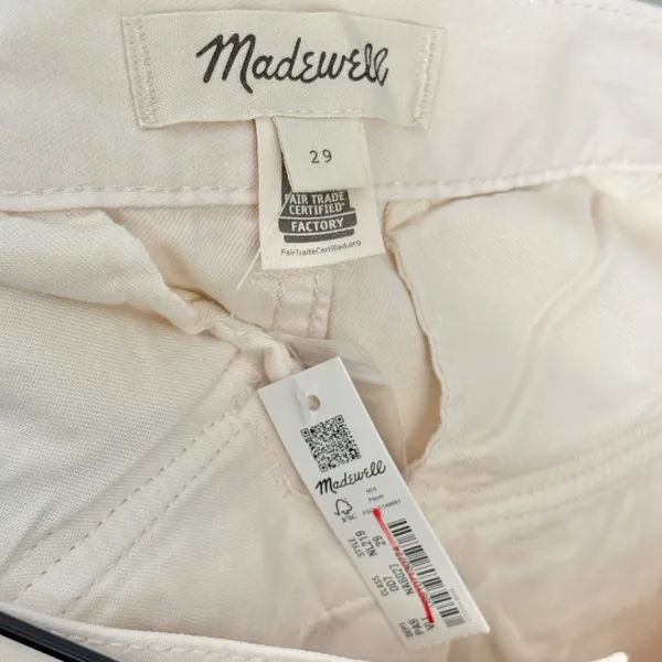 NWT Madewell Garment Dyed Low Slung Straight Cargo Pants Vintage Linen Beige 29 - Image 10