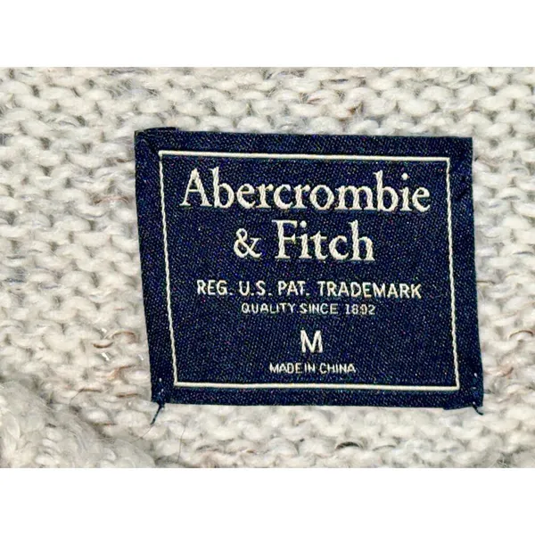 Abercrombie & Fitch Cream Black Fair Isle Long Sleeve Mini Sweater Dress Women M - Image 3
