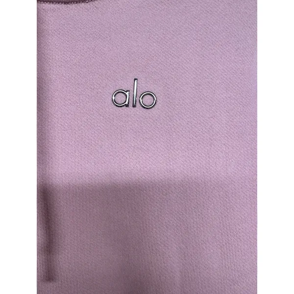 Alo Yoga Accolade Hoodie‎ Sweatshirt Ballet Pink Unisex Size Small - Image 7