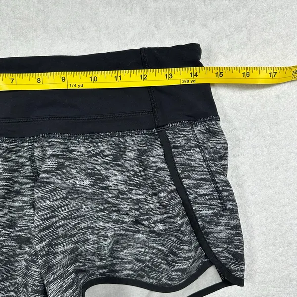 Lululemon Speed Up Shorts Women’s Size 4 Black Gray Space Dye Running Athletic - Image 7