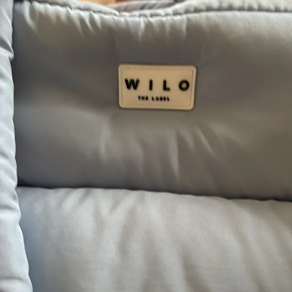 WILO The Label Sky~Baby Blue Large Puffer Tote Pocket Travel Bag Weekender 16X14 - Image 8