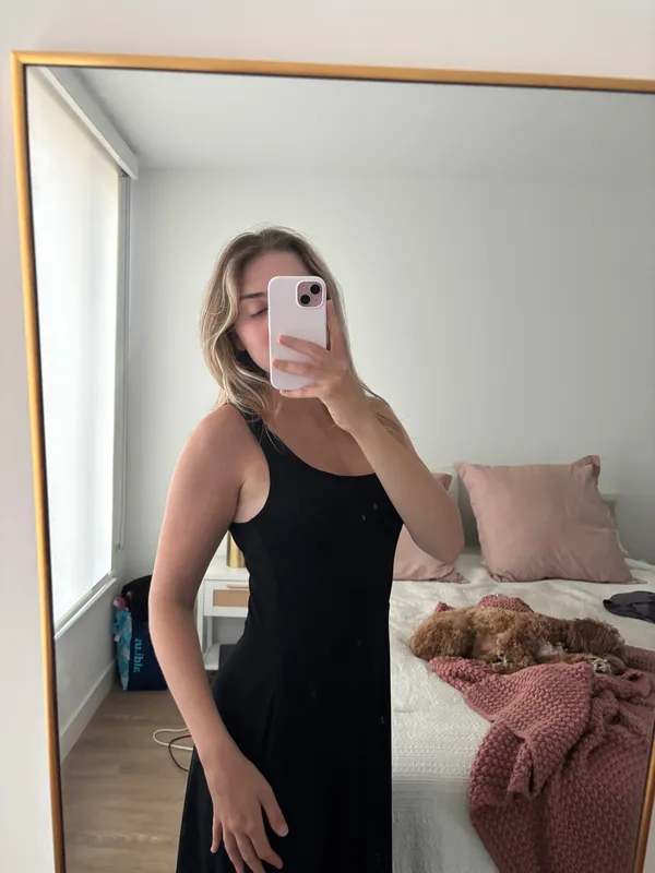 Black midi dress - Image 3