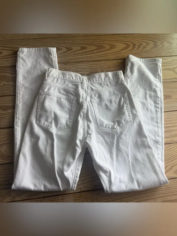 Vintage Calvin Klein White Denim Jeans size 3 - Image 6