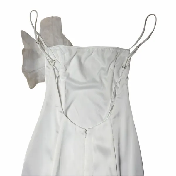 Katie May Ivory White Satin Blossom Maxi Gown Womans S - Image 6