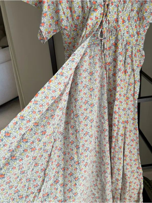 American Eagle Floral Tie Cover Up Top - Image 2