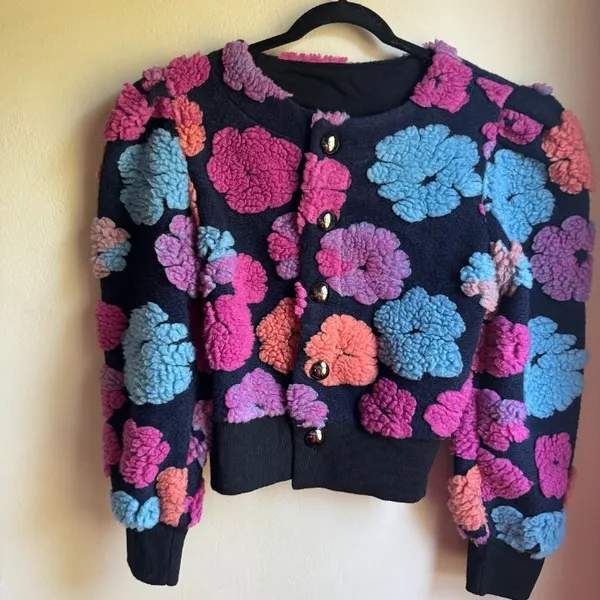 Flower Tufted Jacket Size M - Image 2