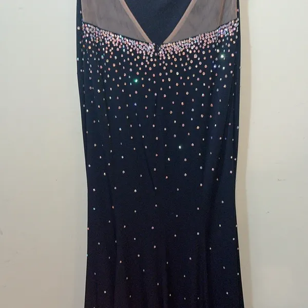 Womens Jovani Cocktail Dress Black Open Back - Image 10
