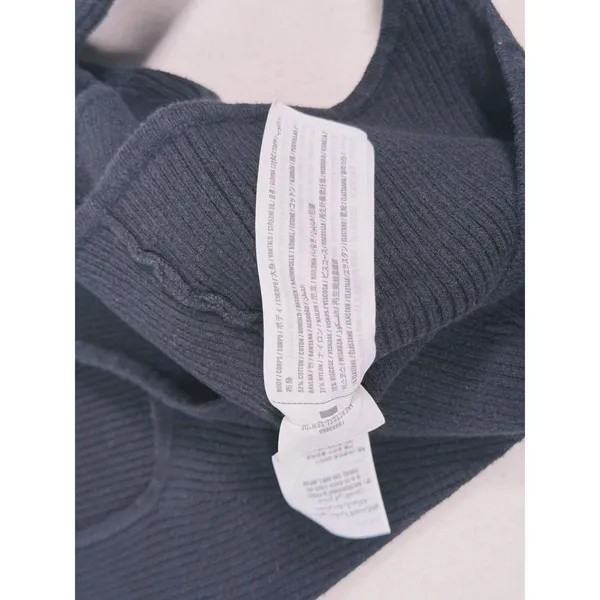 Abercrombie & Fitch Ribbed Square Neck Bodysuit Size XS Black Minimalist Preppy - Image 9