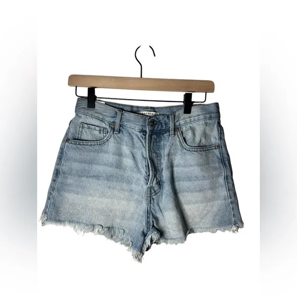 PacSun‎ Vintage High Rise Denim Shorts 27 Light Wash Frayed Cutoff - Image 2