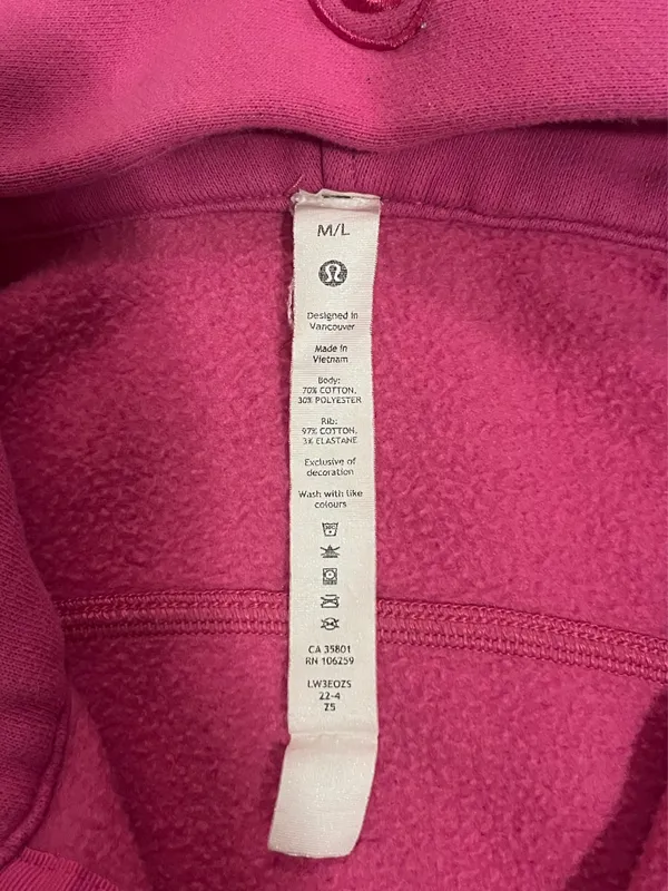 Lululemon Sonic Pink Full-Zip Scuba - Image 5