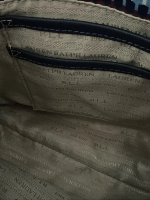 Ralph Lauren Lindley Alissa women’s shoulder bag tote purse multi striped - Image 9