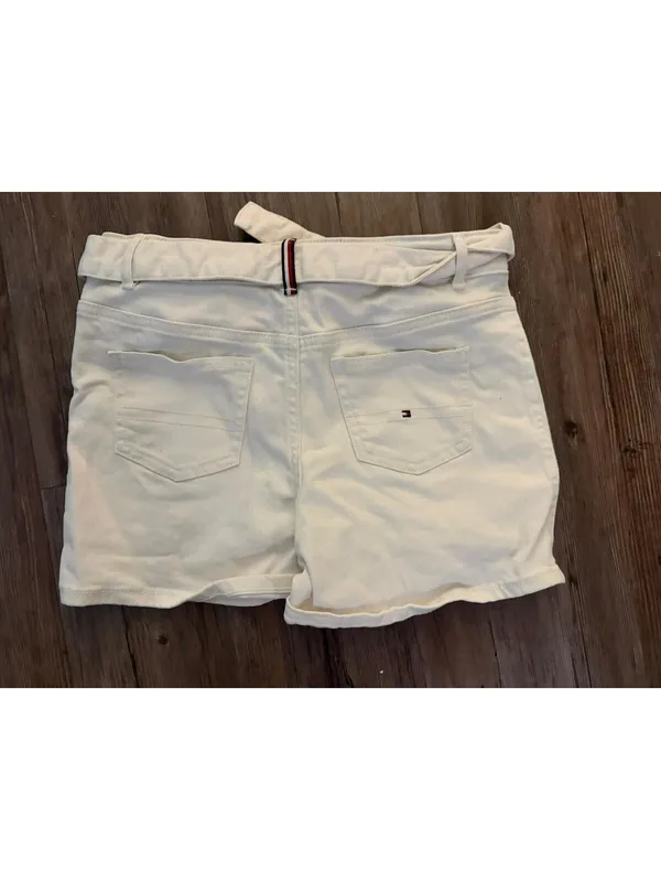 Y2K Tommy Hilfiger High Rise White Denim Shorts SZ 12 - Image 3