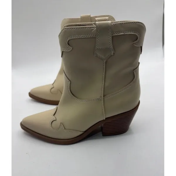 Sun + Stone Brennaa Western Boots Women's 5 Cream Concert Cowgirl Festival - Image 2