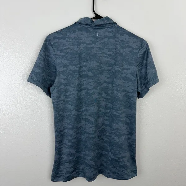 Nobull Polo Womens Medium Blue Camo Short Sleeve Athletic Golf Shirt NWT - Image 7
