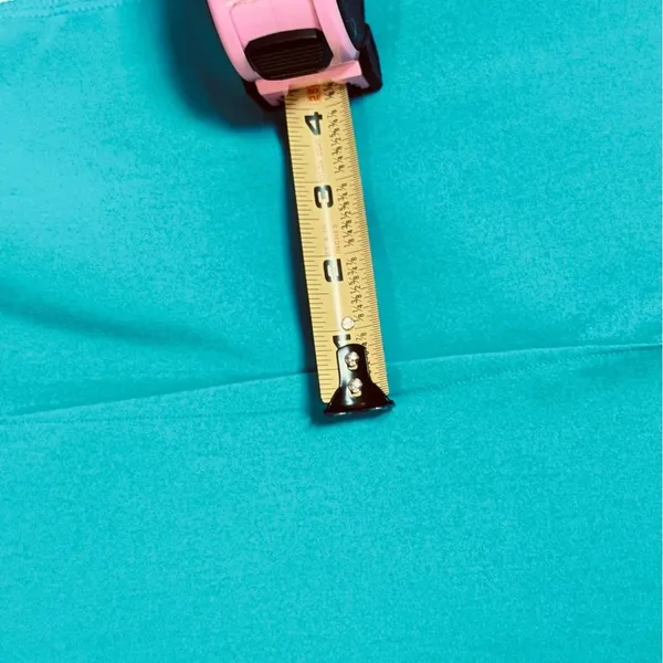 Mandala Teal Scrub Top Women’s 2XL Equa-Tek Stretch V-Neck Medical Workwear - Image 10