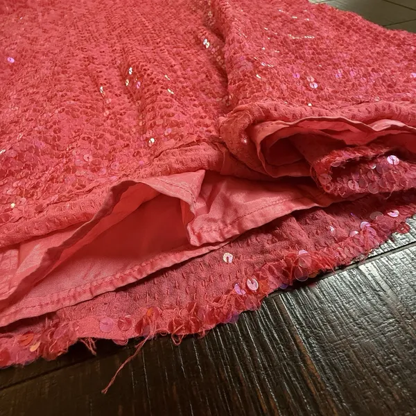 Jovani VTG Y2K Sequin Gown‎ Silk Mermaid Maxi Pink Prom Dress Evening Formal 0 - Image 8