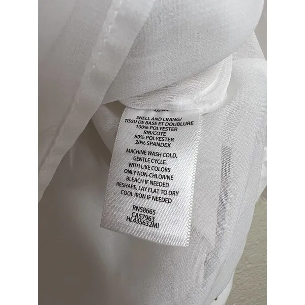 Chelsea28 XS Ivory Rib Trim Top V- Neck Flowy - Image 4