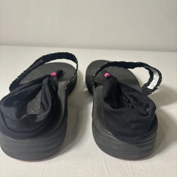 Vionic Sandals Womens Size 8 Black & Pink‎ Serena Tia Slingback Flip Flops - Image 3