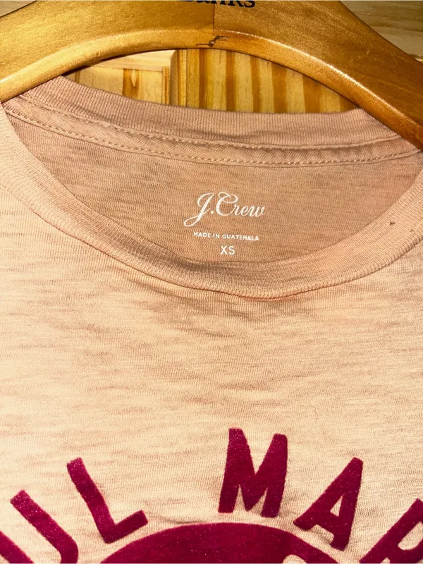 J. Crew Crewneck Tee with Maroon Beach Graphic - Image 4