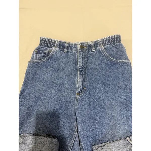 Vintage Lee Women's High Rise Jeans Elastic Waist‎ Band Size 12L - Image 5
