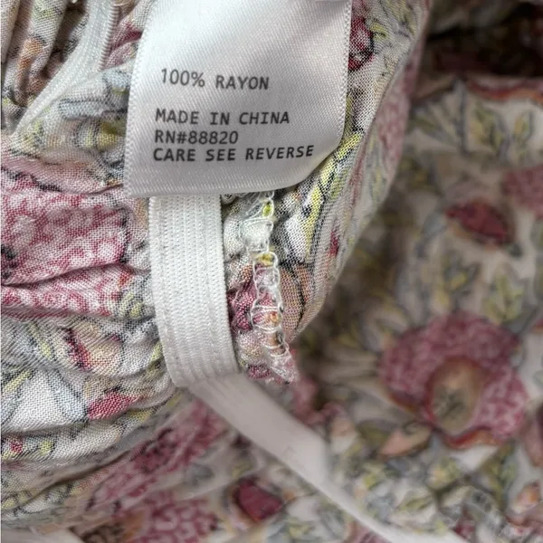 Cynthia Rowley M Multicolored Floral Ruched Crop Blouse - Image 5