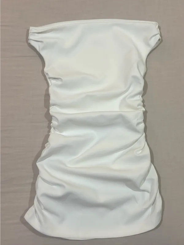 Peppermayo Morgan Off Shoulder Mini Dress Ivory - Image 3