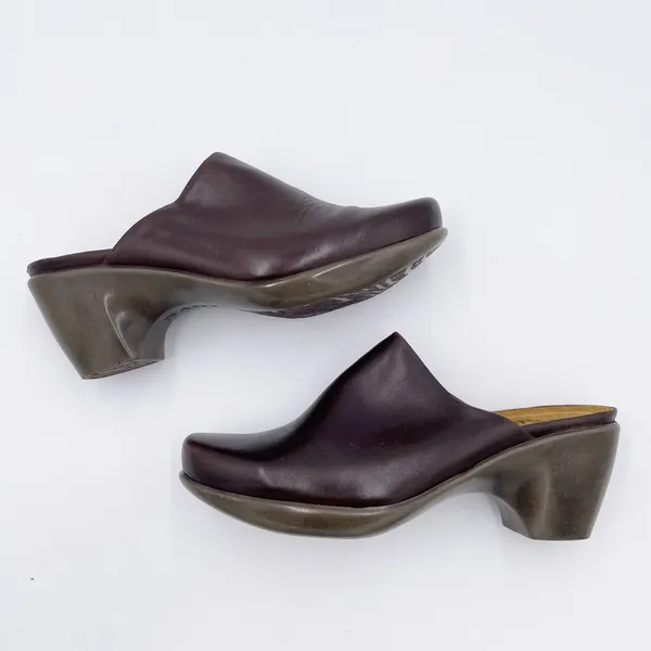 NAOT Eden Dream Leather Mule Clog Women's Size 38 US 7 Deep Brown Purple Boho - Image 11